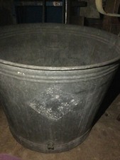 ANTICA GRANDE MASTELLA IN ALLUMINO INIZI DEL 900 PENTOLA SECCHIO CALDERONE 