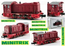 MINITRIX 12535 VINTAGE LOCOMOTORE DIESEL SWITCHER V36 MANOVRA BOX SCALA-N 1/160