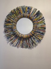 Specchio in rattan artigianale