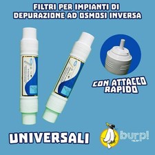 KIT 2 FILTRI DEPURATORE ACQUA AD OSMOSI INVERSA ATTACCO RAPIDO HERO 375 ECOWATER