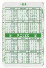 ROLEX 1974 1975 GREEN CALENDAR Submariner 5512 5513 1680 Red Writing Tropical /