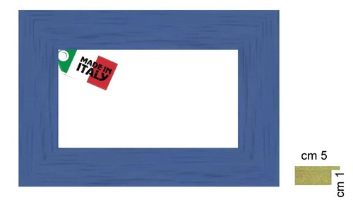 Cornice blu avio legno - in, da