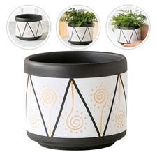  Contenitore per piante domestiche in ceramica dal design semplice con fori di