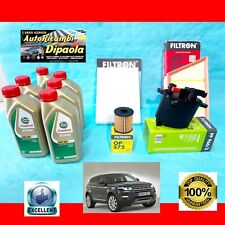 KIT TAGLIANDO RANGE ROVER EVOQUE L538 2.2 D 110 140 KW 6L CASTROL 5W30 4 FILTRI