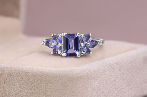 Fede nuziale tanzanite blu - nuziale,