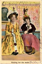 Vintage Postcard - WAITING FOR