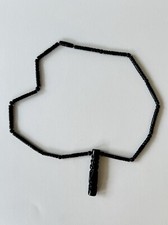 Collana Corallo Nero Vintage Pendente Tribale