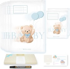 Wellode® 8 Bustine Corredino Neonato Ospedale Teddy Bear 6 Grandi e 2 Piccole