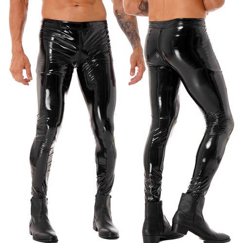 Pantaloni uomo ecopelle punk