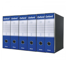 CF. 6 REGISTRATORI ESSELTE OXFORD COMMERCIALE 23XH.30 DORSO 8 COL. BLU 