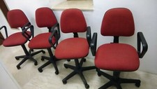 4 Poltrone girevoli per studio o ufficio, ergonomiche e poco usate