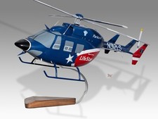 Airbus Helicopters MBB BK117 LifeStar scrivania legno nuovo modello piccola scala 1/32