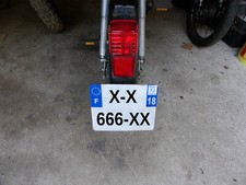 support de plaque mobylette