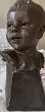 Scultura Gesso Originale Busto di Bambino ‘900 Giuseppe Inghilleri.Pezzo Unico.