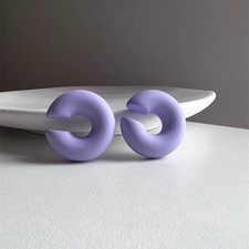 Orecchini a Clip a Cerchio Rotondo Semplice per Donna a Forma 