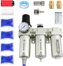 Sistema di Essiccazione Aria 3/4" NPT Grado Industriale 3 Stadi, Compressore Aria Acqua Separato