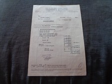 FATTURA 1952 MOTOCICLETTA