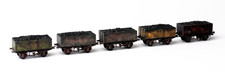 5 carri a due assi portacarbone Lima invecchiati scala H0