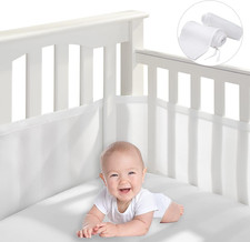 Paracolpi Lettino,Bordi per Culle Traspiranti,Paraurti Neonato Culla,Fodera in R