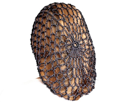 Black crochet hairnet - 10,