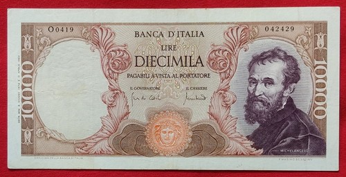 10000 lire michelangelo - michelangelo,