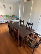 tavolo etnico in legno 160 cm allungabile 240 con 4 sedie e 2 omaggio