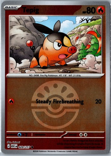 Carta pokemon tepig 029 217 - -, 029/217