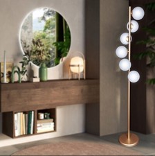 Piantana lampada da terra moderno 6 luci con sfere di murano