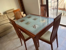 tavolo da pranzo con sedie, lunghezza 130 cm, marca calligaris