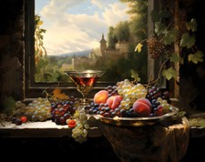 Arte su tela frutta natura