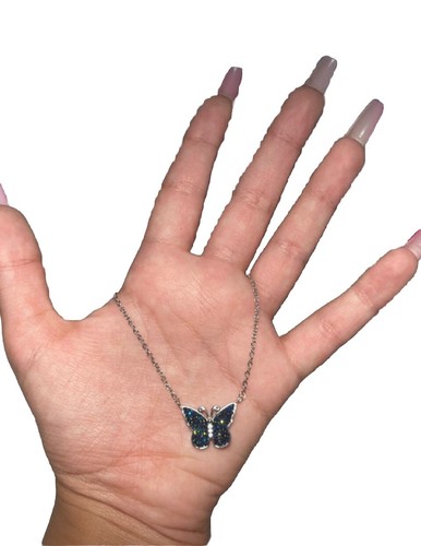 Collana argento con farfalla - argento,