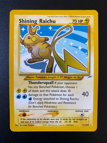 Pokemon shining raichu holo - pokemon,