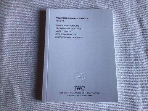 Libretto istruzioni iwc - istruzioni,