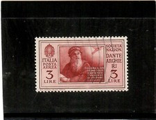 REGNO 1932-DANTE-IL RARO 3 LIRE DI POSTA AEREA -USATO -SPED IZIONE GRATUITA