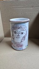 Giovanni De Simone Ceramica Sicilia Vaso Contenitore Cm 17X11