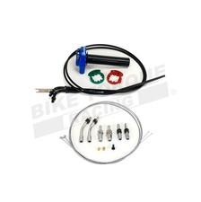 Acceleratore ad azione rapida Domino Blue XM2 e cavi universali per bici Modenas