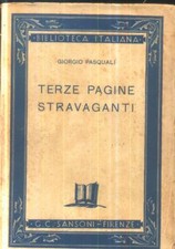 GIORGIO PASQUALI, TERZE PAGINE