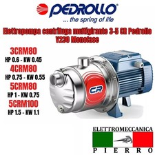 ELETTROPOMPA POMPA SILENZIOSA MULTIGIRANTE PEDROLLO 3-5CRM V230 MONOFASE INOX