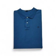 Polo blu Ralph Lauren taglia XL #QWE1331 a maniche corte