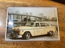 Targa in latta insegna 20x30 New York City Taxi Cab Manhattan