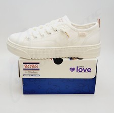 Sneakers Skechers BOBS Copa Vegan Off White in tela lavabili oro rosa 11