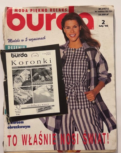 Magazyn burda 1994 wykroje - magazyn, 2/1994