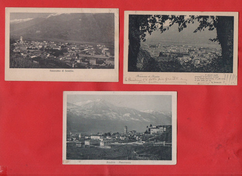 Sondrio lotto 3 cartoline - sondrio,