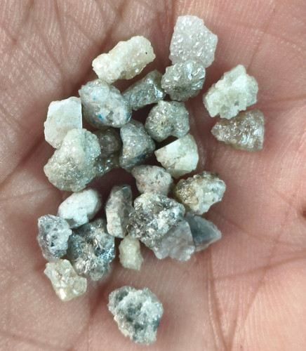 Diamanti grezzi argento - grezzi, in