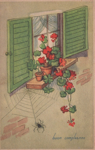 Cartolina augurale buon - cartolina,