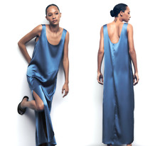 ZARA ABITO LUNGO RASO TAGLIA S