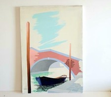 Dipinto TEL0122 tela su telaio 50x70 con certificato. Barca