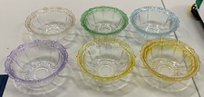 SET DI 6 COPPETTE IN VETRO ''FLORA013'' DI DIVERSI COLORI CASALINGHI CUCINA
