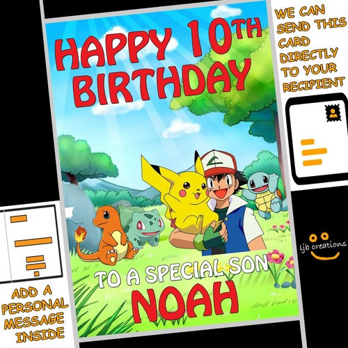 Biglietto compleanno pokemon - biglietto,