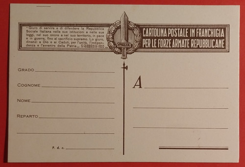 Cartolina postale - postale, in